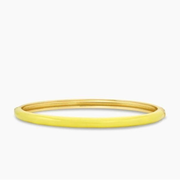 GORJANA Bracelet 18K Gold Plated Paseo Yellow Enamel Cuff Bracelet - Picture 1 of 5